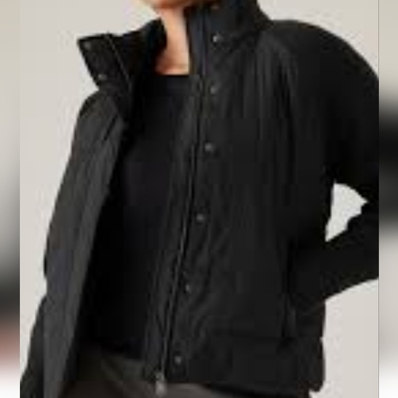 Athleta Incline Hybrid Jacket. Black. NWT. Size XL. Sweater Sleeves. - Picture 4 of 13